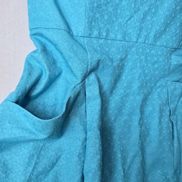 Lilly Pulitzer Strapless Blue Floral Spring Summer Cotton Dress Sz 12 - Picture 2 of 8